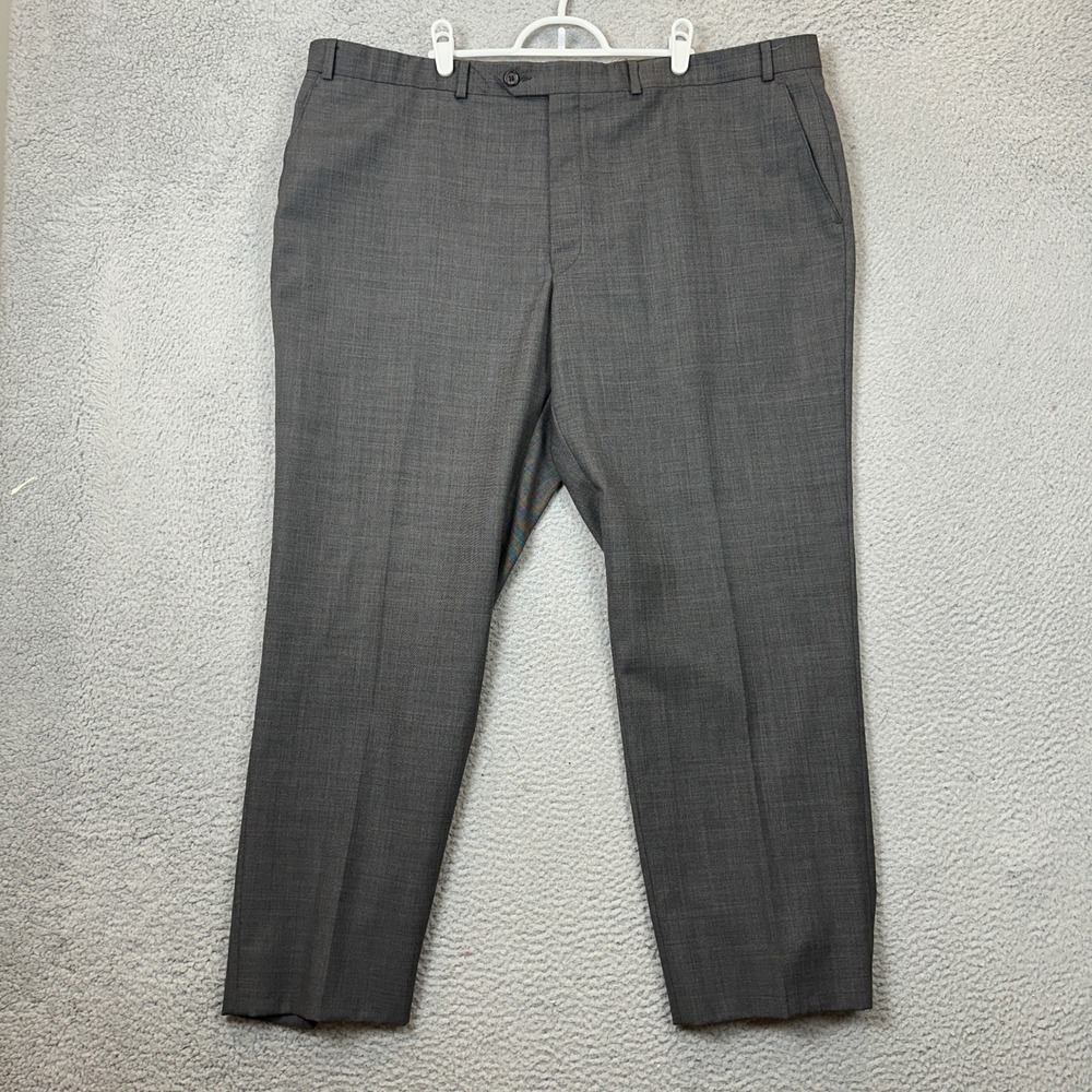 Lauren Ralph Lauren LRL Wool Dress Pants Men 44X30 Flat Front Gray Casual Pocket